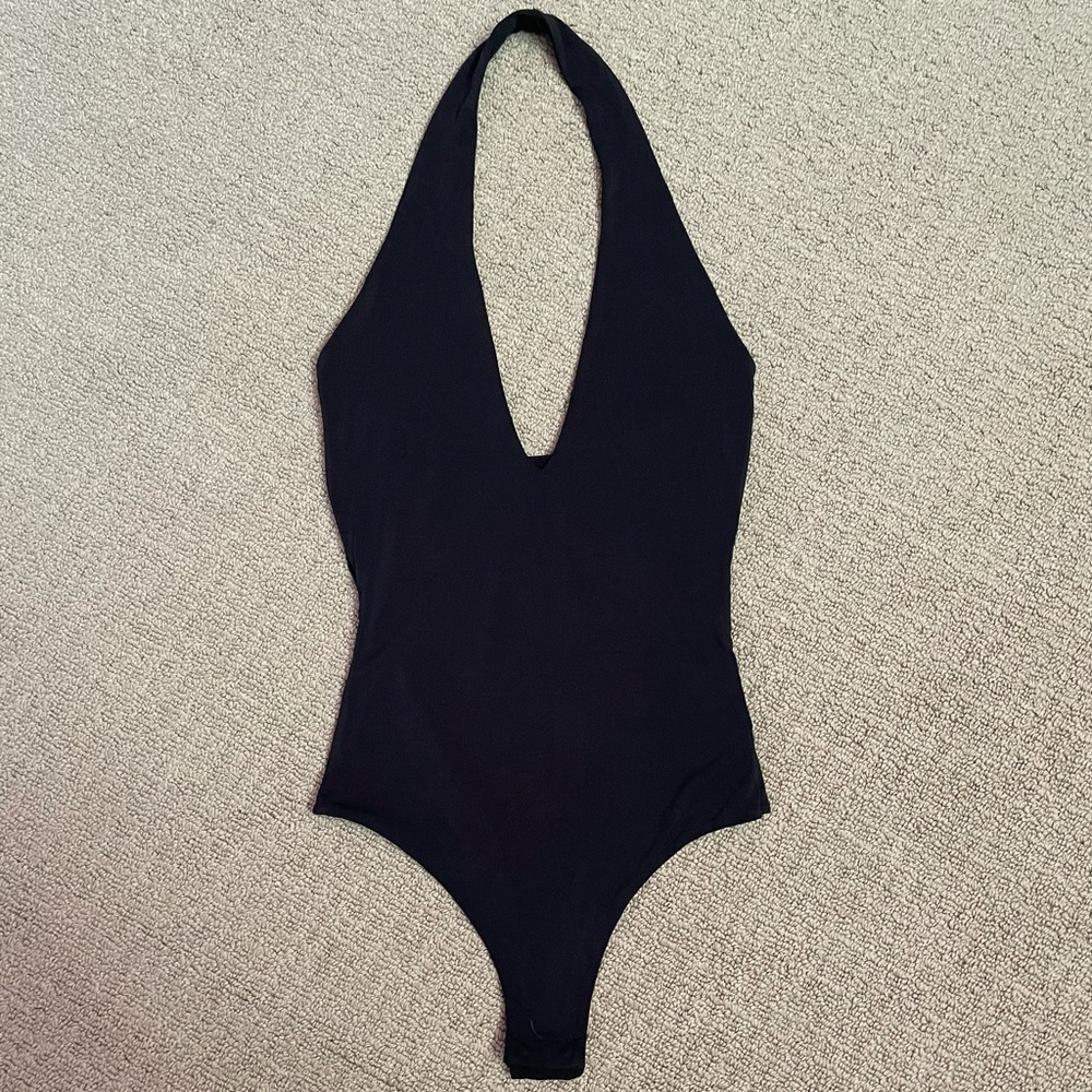 Black Low Cut Bodysuit